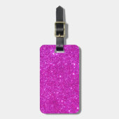 Het roze schittert het Personaliseerbare Ontwerp Bagagelabel (Voorkant verticaal)