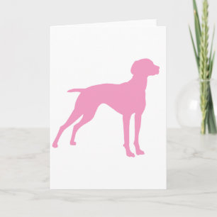 (Het roze) Silhouet van de Hond van Vizsla Kaart