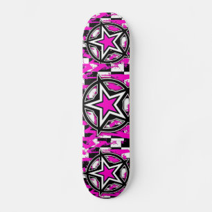 Het roze Skateboard van Sterren Emo door Bradley B
