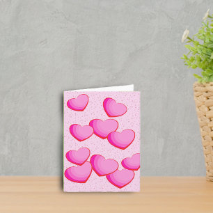 Het roze Stip Valentijn van de Cluster van het Feestdagen Kaart