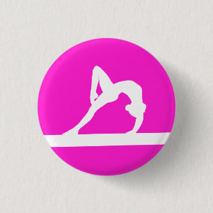 Het Roze van de Button van het Silhouet van de