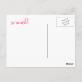 Het Roze van de pret dankt u Briefkaart (Achterkant)