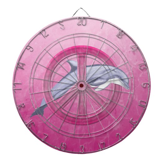 Het Roze van de Vrede van de dolfijn Dartbord (Voorkant)