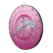 Het Roze van de Vrede van de dolfijn Dartbord (Voorkant Rechts)