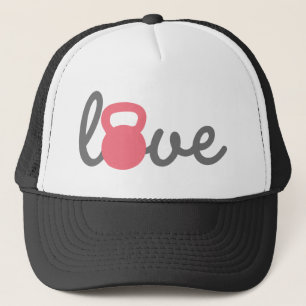 Het Roze van Kettlebell van de liefde Trucker Pet