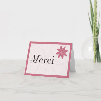 Het Roze van Merci Bedankkaart