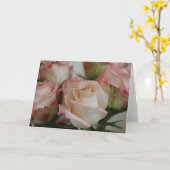 Het roze Wenskaart van Rozen Kaart (Gele Bloem)