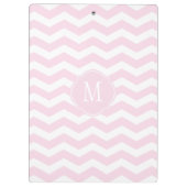 Het roze & Witte Klembord van het Monogram van de (Achterkant)