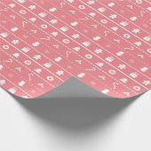 Het roze Witte Moderne Modieuze Verpakken van de Cadeaupapier (Hoek)