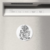 Het Rozen rood schilderen Magneet (Insitu (Vaatwasser))