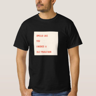 Het ruikt alsof je klaar bent met een Marathon Run T-shirt
