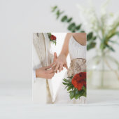 Het ruilen van de Rings van het Weddenschap Briefkaart (Staand voorkant)