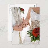 Het ruilen van de Rings van het Weddenschap Briefkaart (Voorkant / Achterkant)