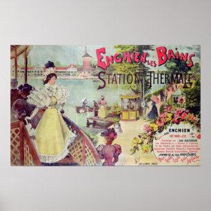 Het ruimtestation Enghien-les-Bains, Frankrijk Poster