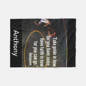 Het ruitercitaat neemt Pride Fleece Blanket Deken (Voorkant (Horizontaal))