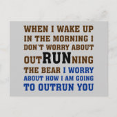 Het runnen gaat over het slaan van de concurrentie briefkaart (Voorkant)