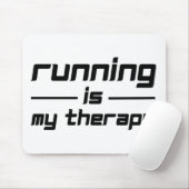 Het runnen is mijn therapie muismat (Met muis)