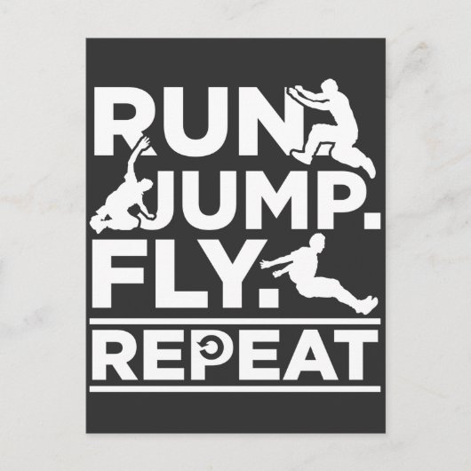 Het runnen van Athlete-springtocht Freerunner Run Briefkaart (Voorkant)