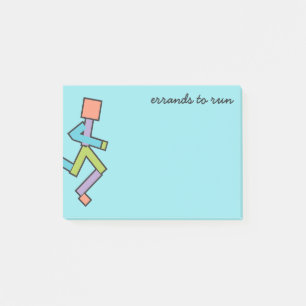 Het runnen van de Colorful Funny Runner Sjabloon v Post-it® Notes