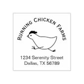 Het runnen van de Kip BedrijfsAdres van de Logo Ei Rubberstempel (Afrduk)