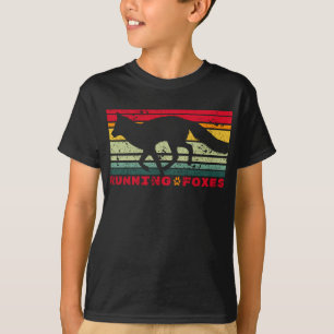 Het runnen van Foxes Fox Outline Forest Animal Col T-shirt