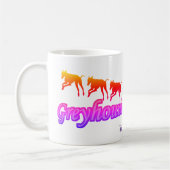 Het runnen van Greyhounds Rainbow Personalized Koffiemok (Links)