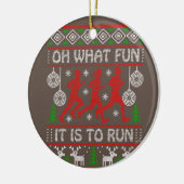 Het runnen van het kerstcadeauidee wat het leuk is keramisch ornament (Links)