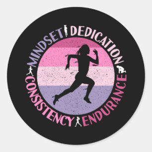 Het runnen van Mindset - het Citaat van de Duurzaa Ronde Sticker