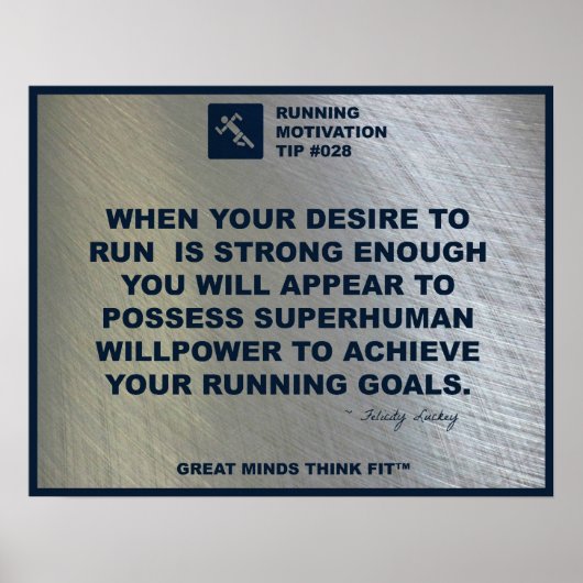 Het runnen van Motivation Tip #028 Poster (Voorkant)