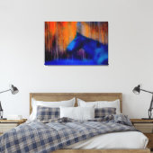 Het runnen van paarden en de moderne kunst van het canvas afdruk (Insitu (Slaapkamer))
