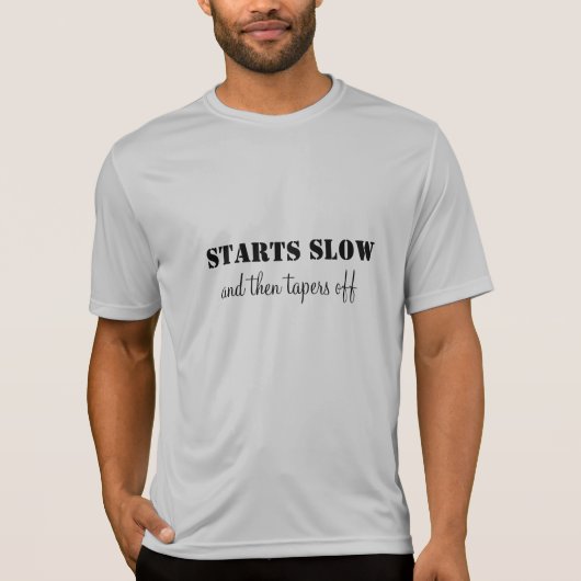 Het runnen van TShirt begint langzaam en tapers we (Voorkant)