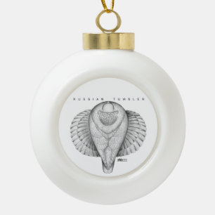Het Russische Hoogste Uitzicht van de Tuimelschake Keramische Bal Ornament