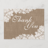 Het Rustic Burlap en het  witte Collectie Briefkaart (Voorkant)