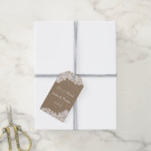 Het Rustic Burlap en het  witte Collectie Cadeaulabel (Met Touw)