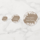 Het Rustic Burlap en het  witte Collectie Confetti (Achterkanten)