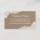 Het Rustic Burlap en het  witte Collectie Informatiekaartje (Voorkant)