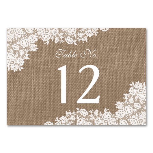 Het Rustic Burlap en het witte Collectie Kaart (Voorkant)