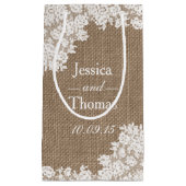 Het Rustic Burlap en het  witte Collectie Klein Cadeauzakje (Voorkant)