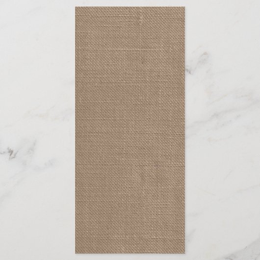 Het Rustic Burlap en het  witte Collectie Programma (Achterkant)