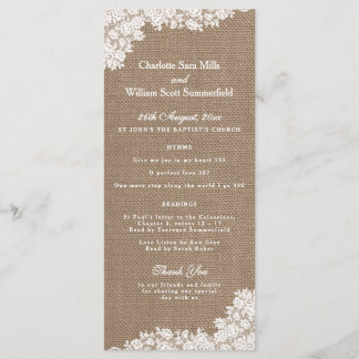 Het Rustic Burlap en het  witte Collectie Programma