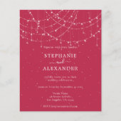 Het Rustic Koord van de begroting nodigt Magenta W (Voorkant)