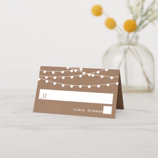 Het Rustic Kraft String Lights Wedding Collectie (Voorkant)