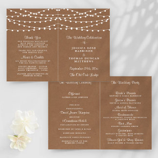 Het Rustic Kraft String Lights Wedding Collectie