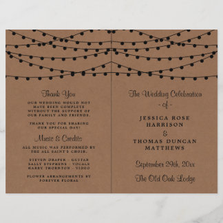 Het Rustic Kraft String Lights Wedding Collectie