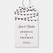 Het Rustic Kraft String Lights Wedding Collectie Cadeaulabel (Voorkant)