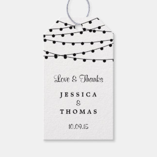 Het Rustic Kraft String Lights Wedding Collectie Cadeaulabel