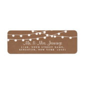 Het Rustic Kraft String Lights Wedding Collectie Etiket (Voorkant)