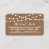 Het Rustic Kraft String Lights Wedding Collectie Informatiekaartje (Voorkant)