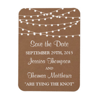Het Rustic Kraft String Lights Wedding Collectie Magneet