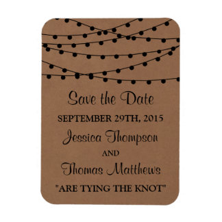 Het Rustic Kraft String Lights Wedding Collectie Magneet